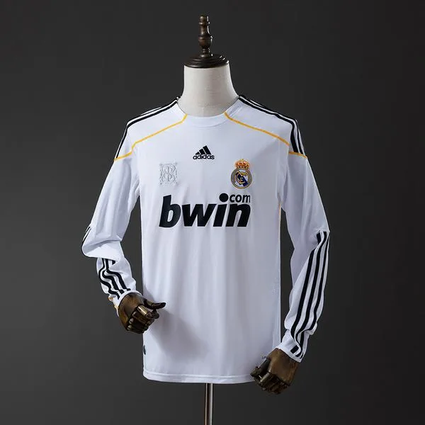 Camiseta de fútbol Real Madrid 2009/10 LOCAL MANGA LARGA VERSION FAN